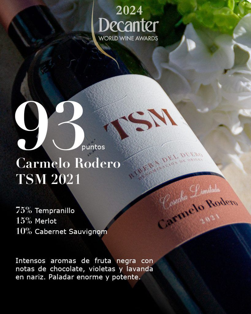 TSM 2021 recibe 93 puntos en los Decanter World Wine Awards 2024 1 tsm premio