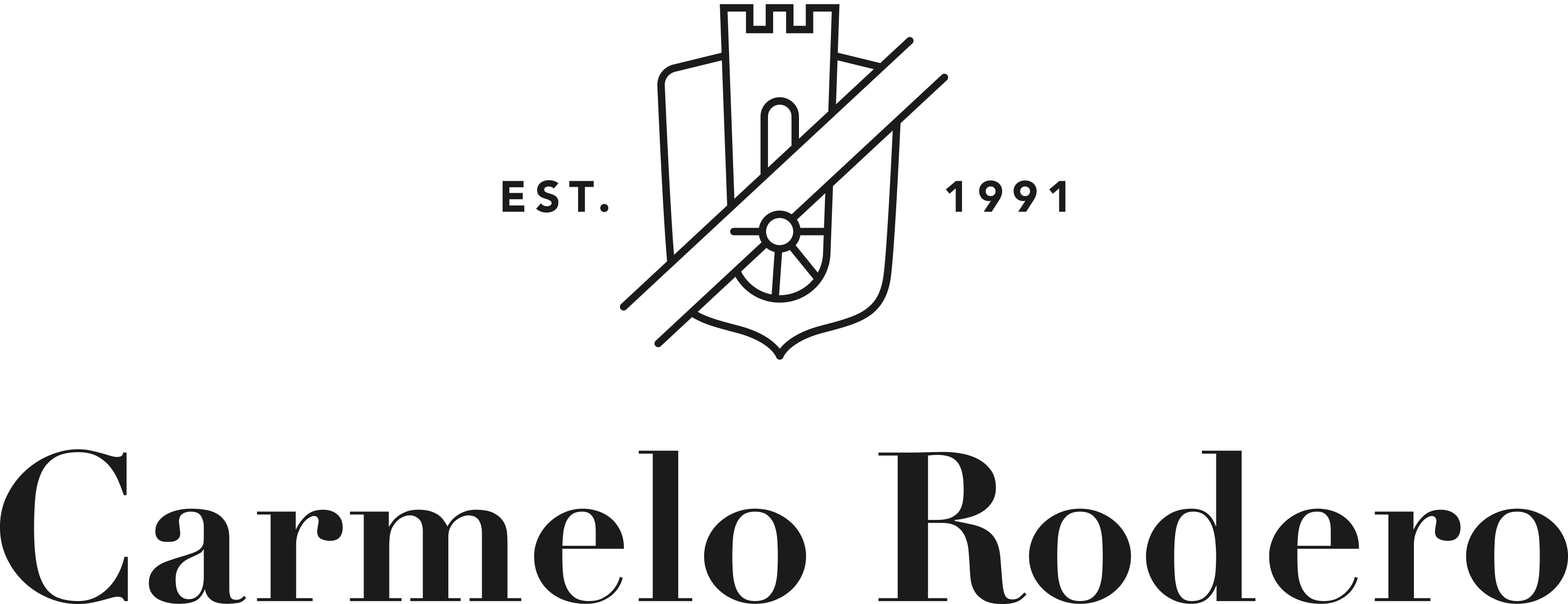 Logotipo oficial Carmelo Rodero en color negro